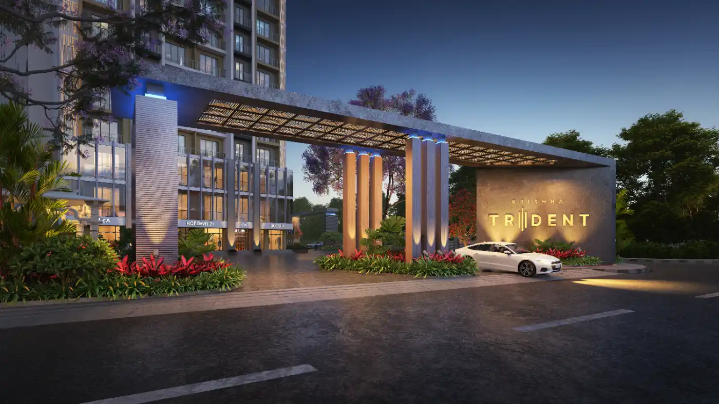 Krishna Trident entrance — 2 BHK flats in Kalyan East
